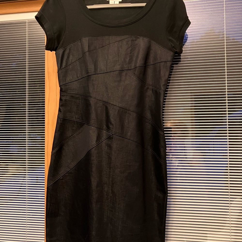 London Times Black Midi Dress